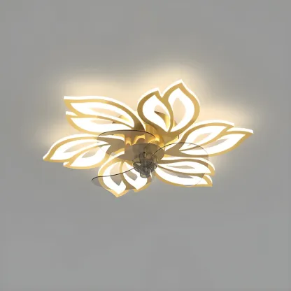 Modern LED Ceiling Fan Light with Acrylic Shade Image - 15