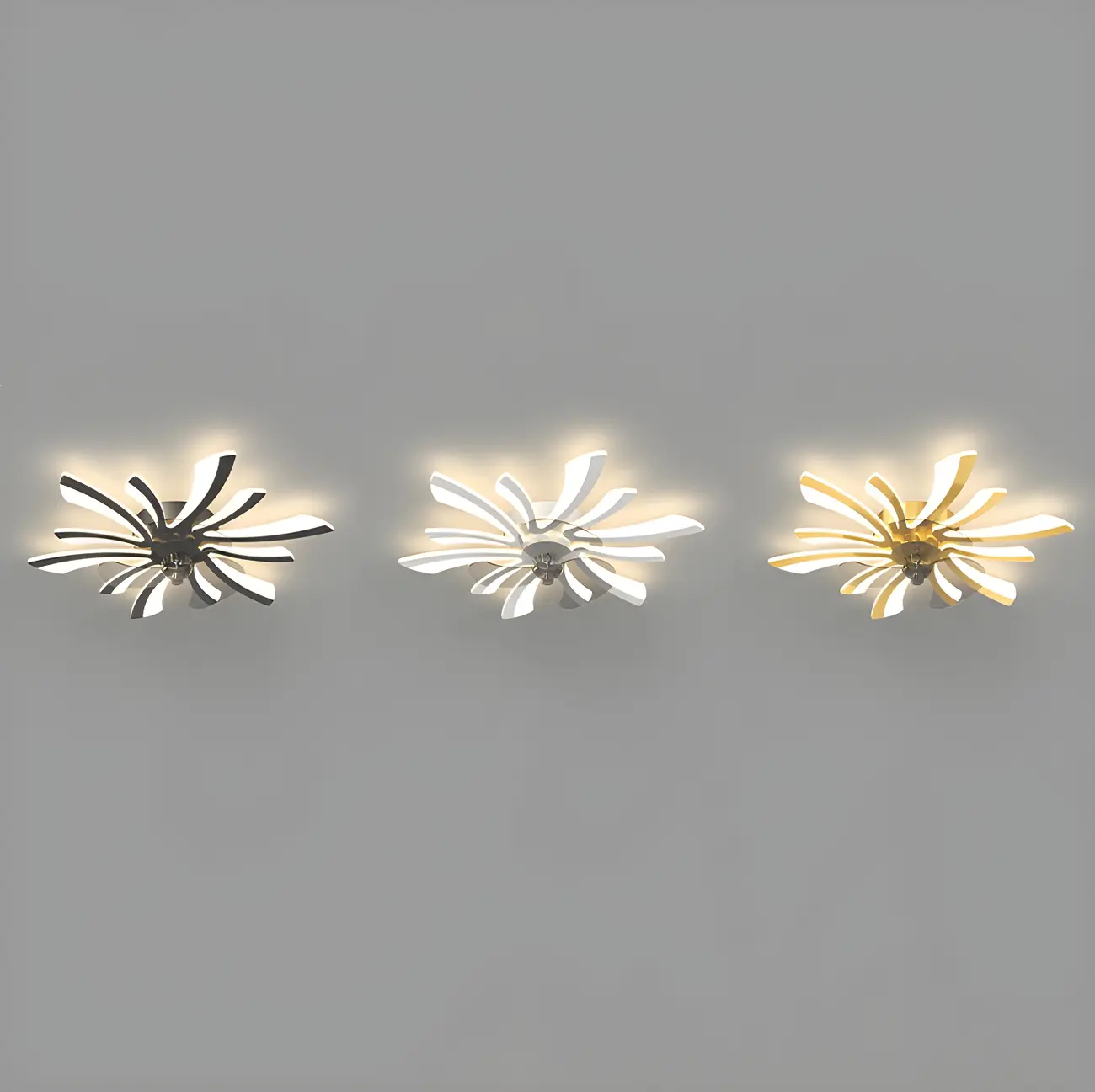 Modern LED Ceiling Fan Light with Acrylic Shade Image - 16 | homeyfad