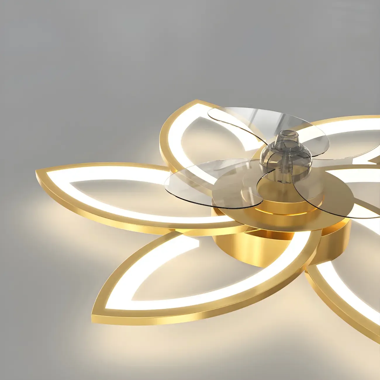 Modern LED Ceiling Fan Light with Acrylic Shade Image - 18