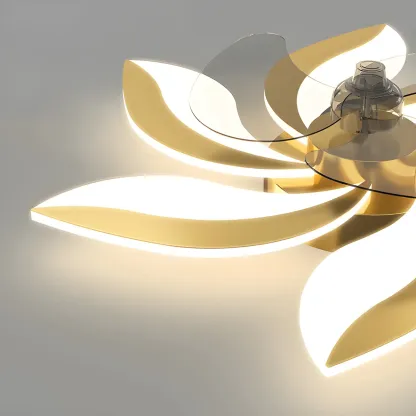 Modern LED Ceiling Fan Light with Acrylic Shade Image - 20