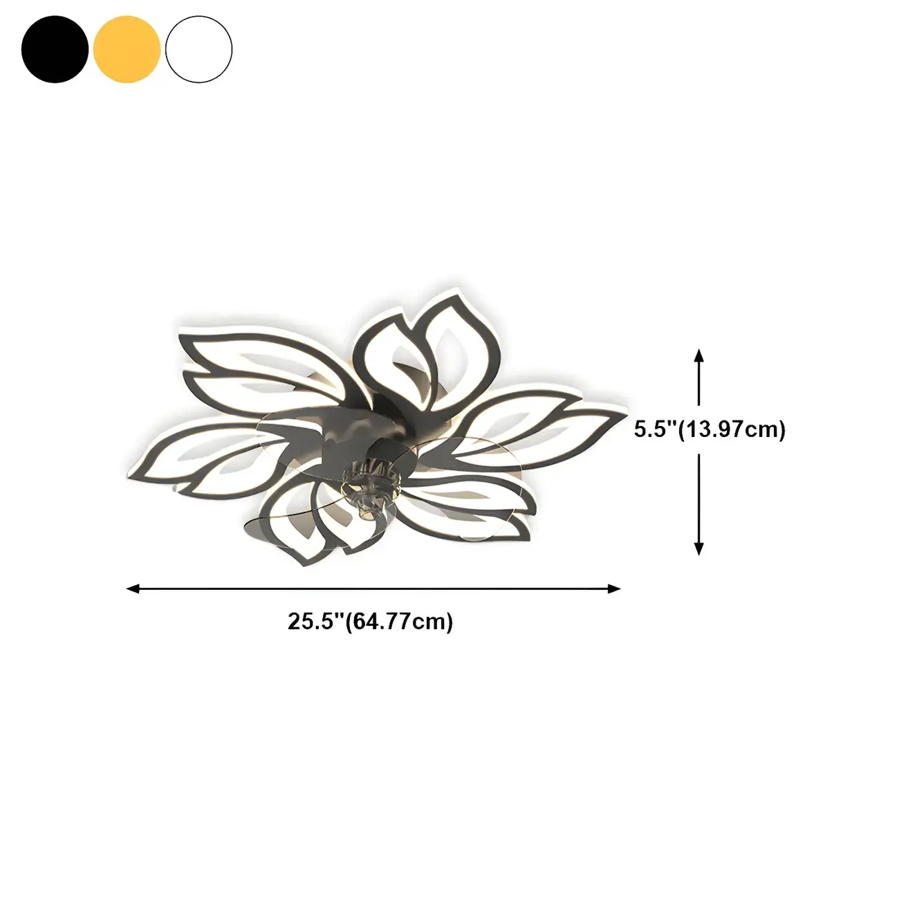 Modern LED Ceiling Fan Light with Acrylic Shade Image - 30