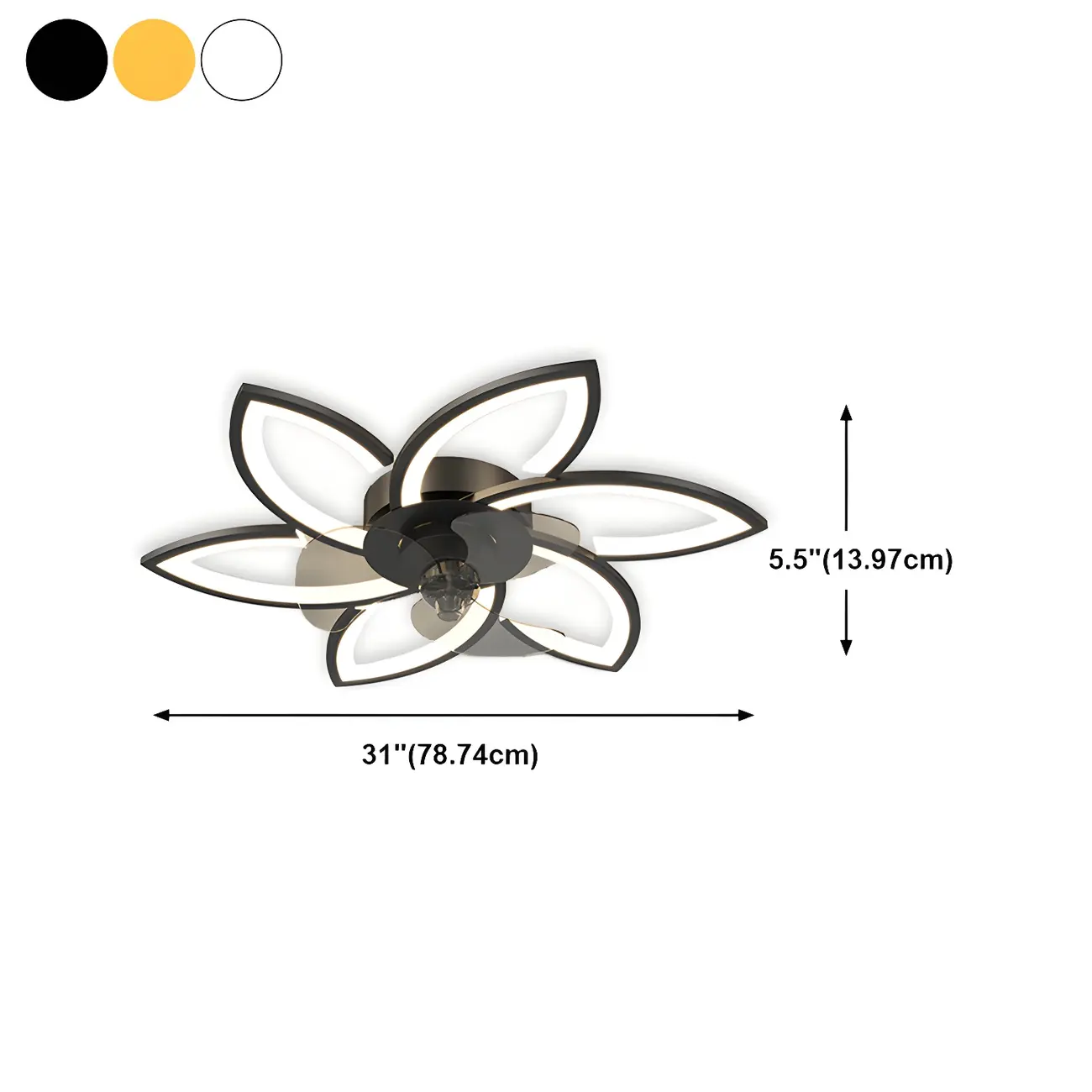 Modern LED Ceiling Fan Light with Acrylic Shade Image - 31 | homeyfad