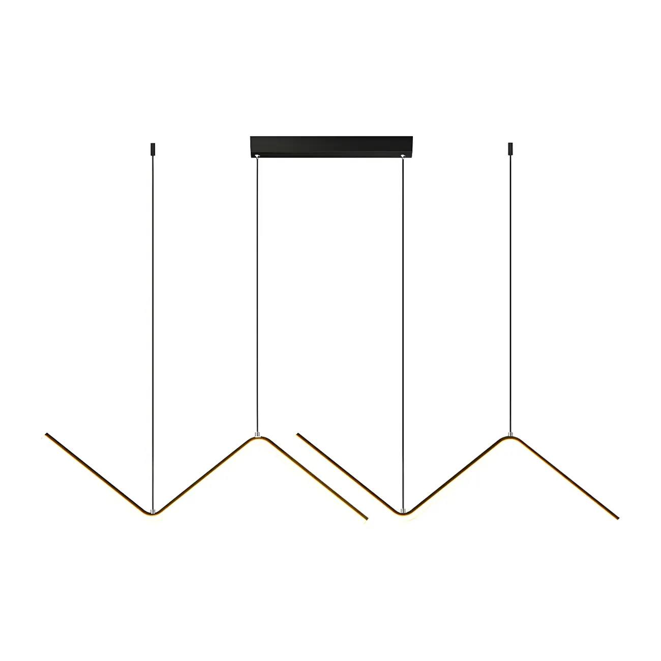 Simple Modern Metal Linear LED Pendant Light Image - 5 | homeyfad