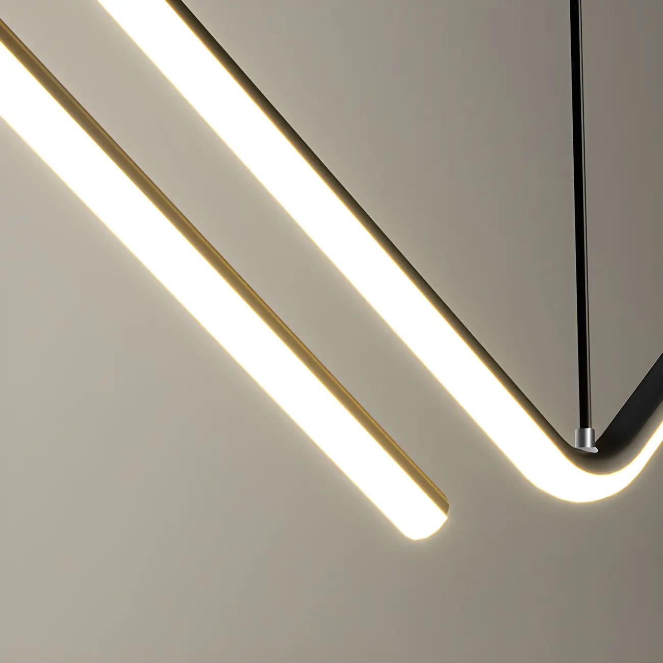 Simple Modern Metal Linear LED Pendant Light Image - 11 | homeyfad