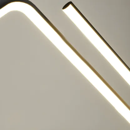 Simple Modern Metal Linear LED Pendant Light Image - 13