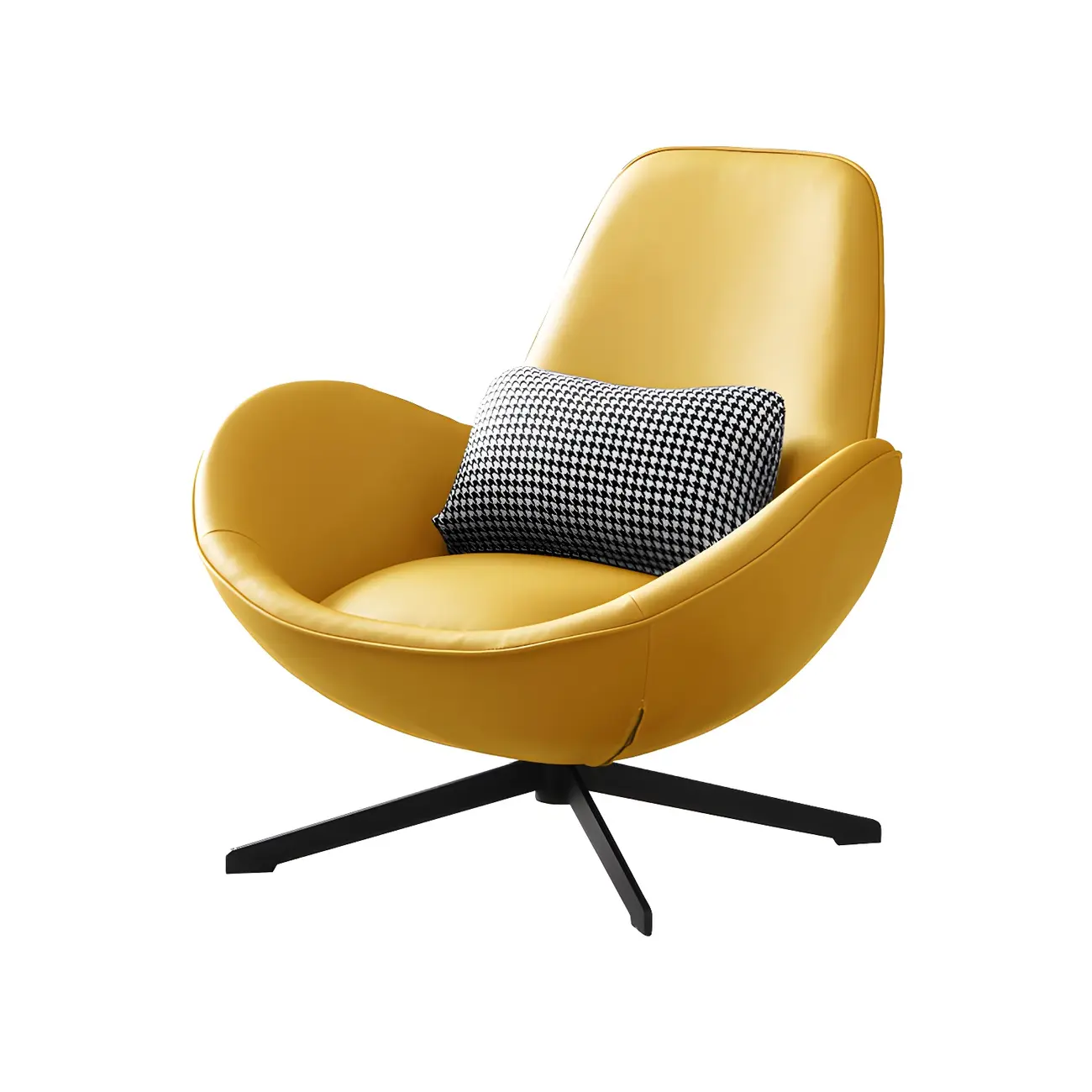 Modern Leather Accent Lounge Chair with Arms | homeyfad