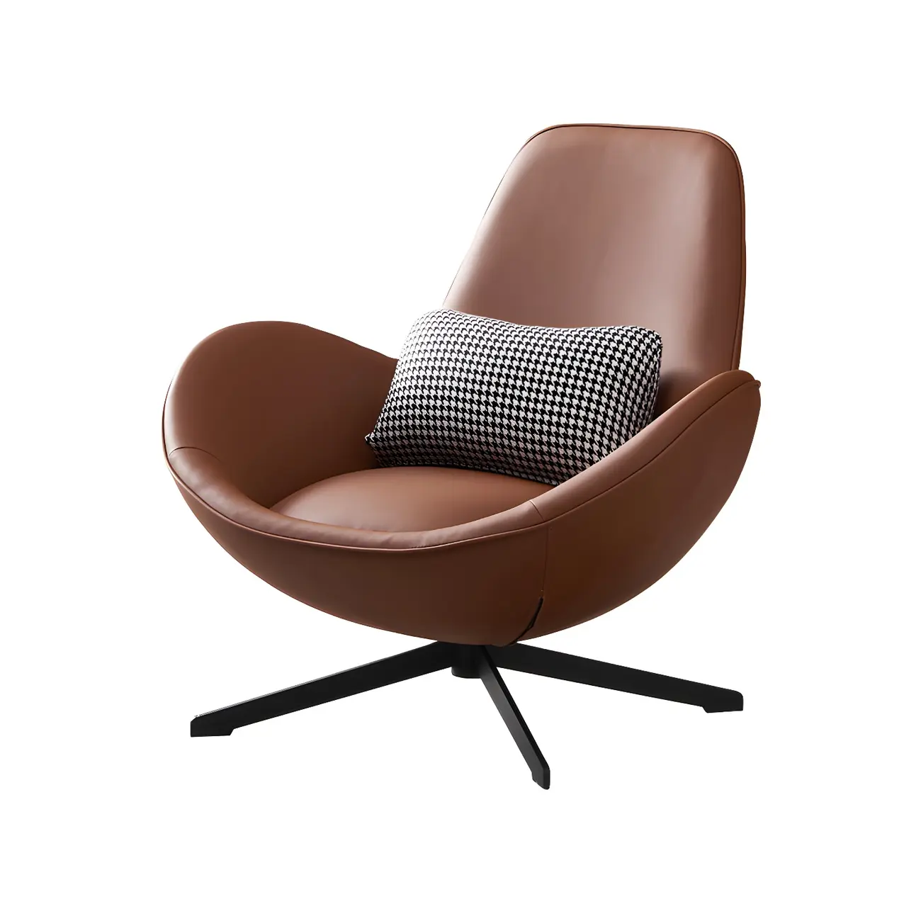 Modern Leather Accent Lounge Chair with Arms | homeyfad