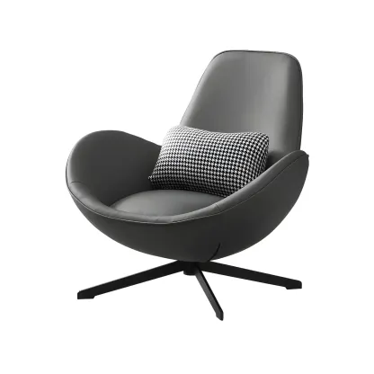 Modern Leather Accent Lounge Chair with Arms