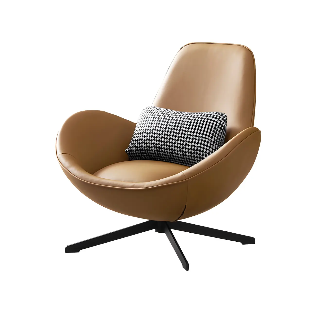 Modern Leather Accent Lounge Chair with Arms | homeyfad