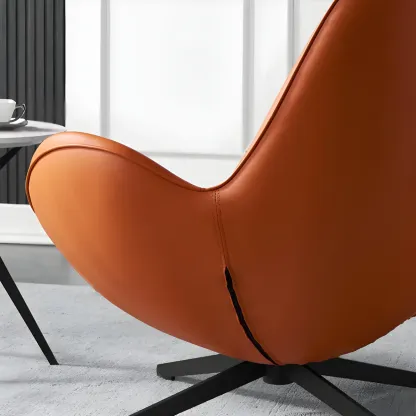 Modern Leather Accent Lounge Chair with Arms