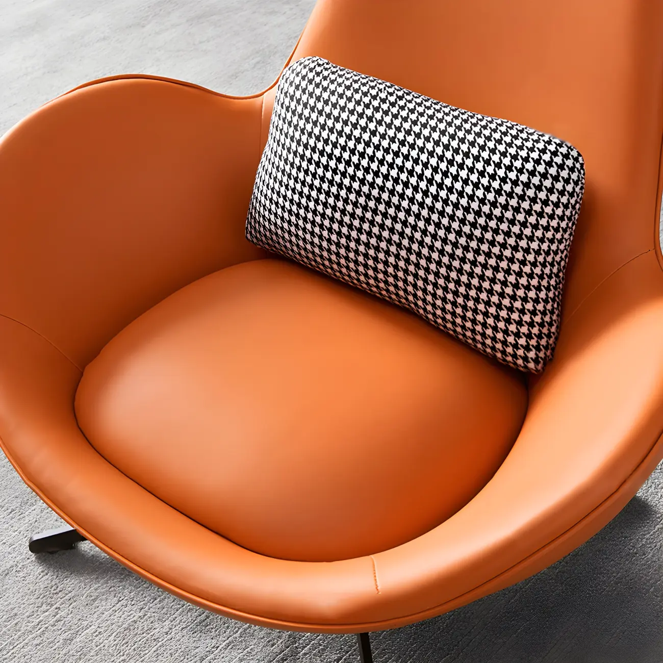 Modern Leather Accent Lounge Chair with Arms | homeyfad