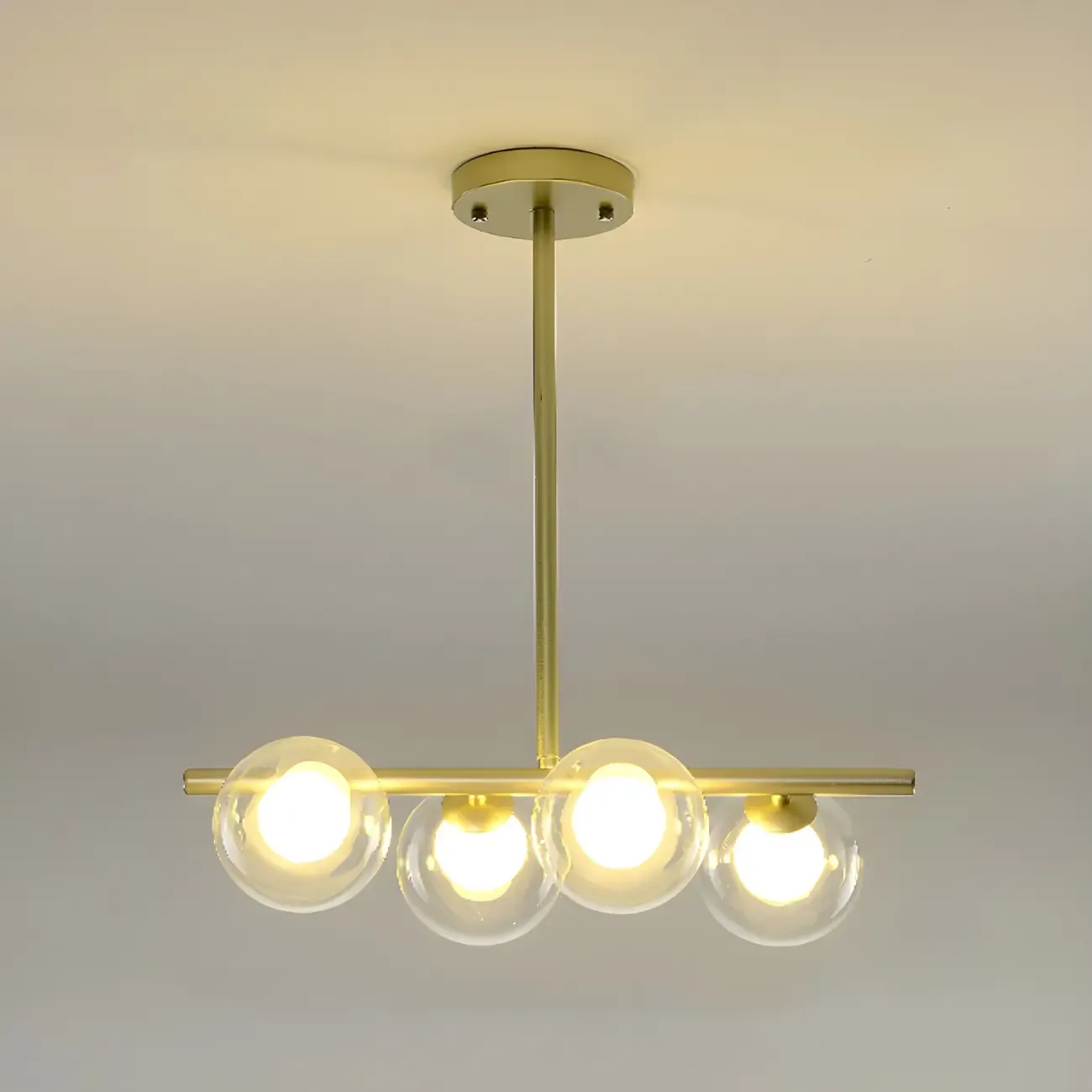 Black/Gold Glass Spherical Pendant Lights for Kitchen Image - 6