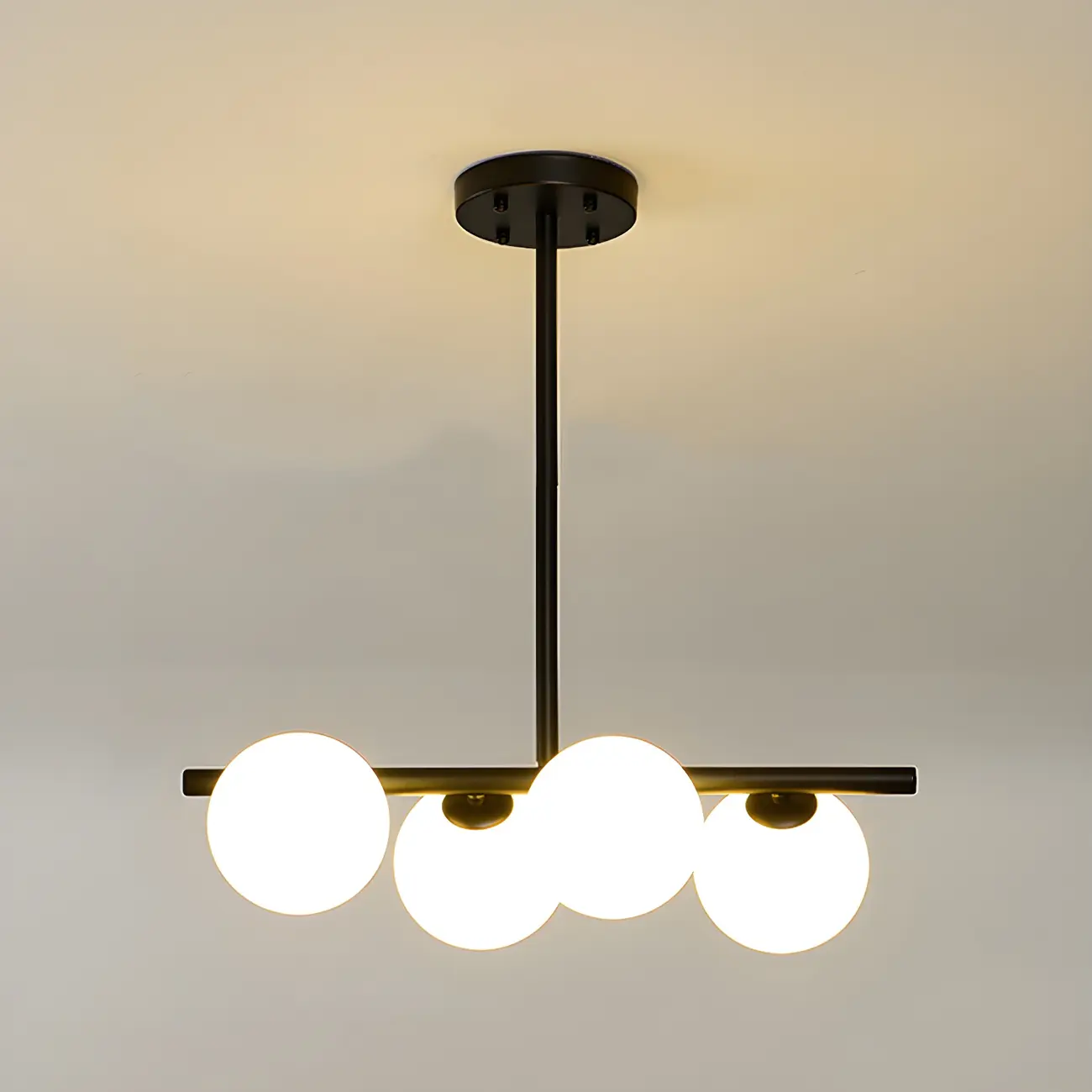 Black/Gold Glass Spherical Pendant Lights for Kitchen Image - 7 | homeyfad