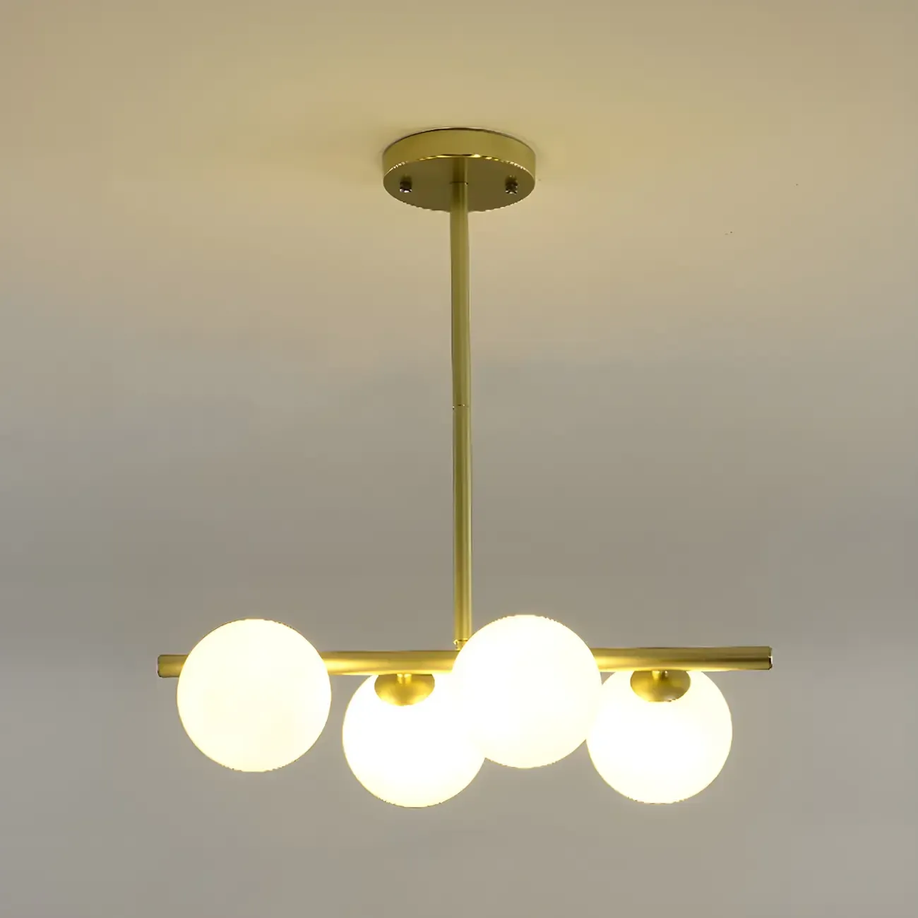 Black/Gold Glass Spherical Pendant Lights for Kitchen Image - 4