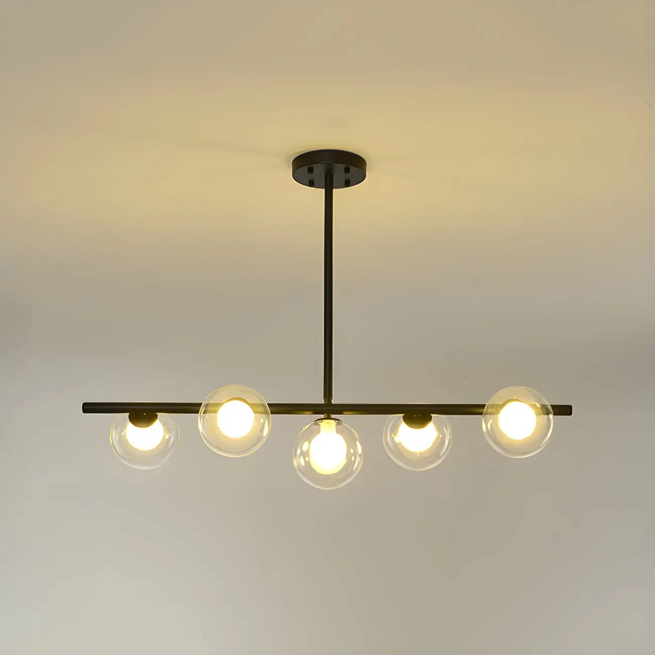 Black/Gold Glass Spherical Pendant Lights for Kitchen Image - 10 | homeyfad