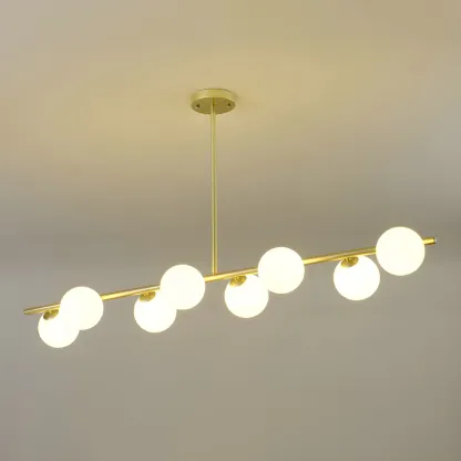 Black/Gold Glass Spherical Pendant Lights for Kitchen Image - 11