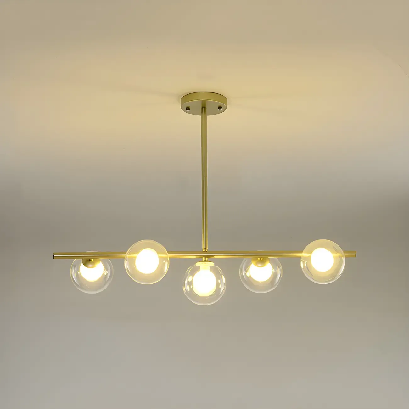 Black/Gold Glass Spherical Pendant Lights for Kitchen Image - 13