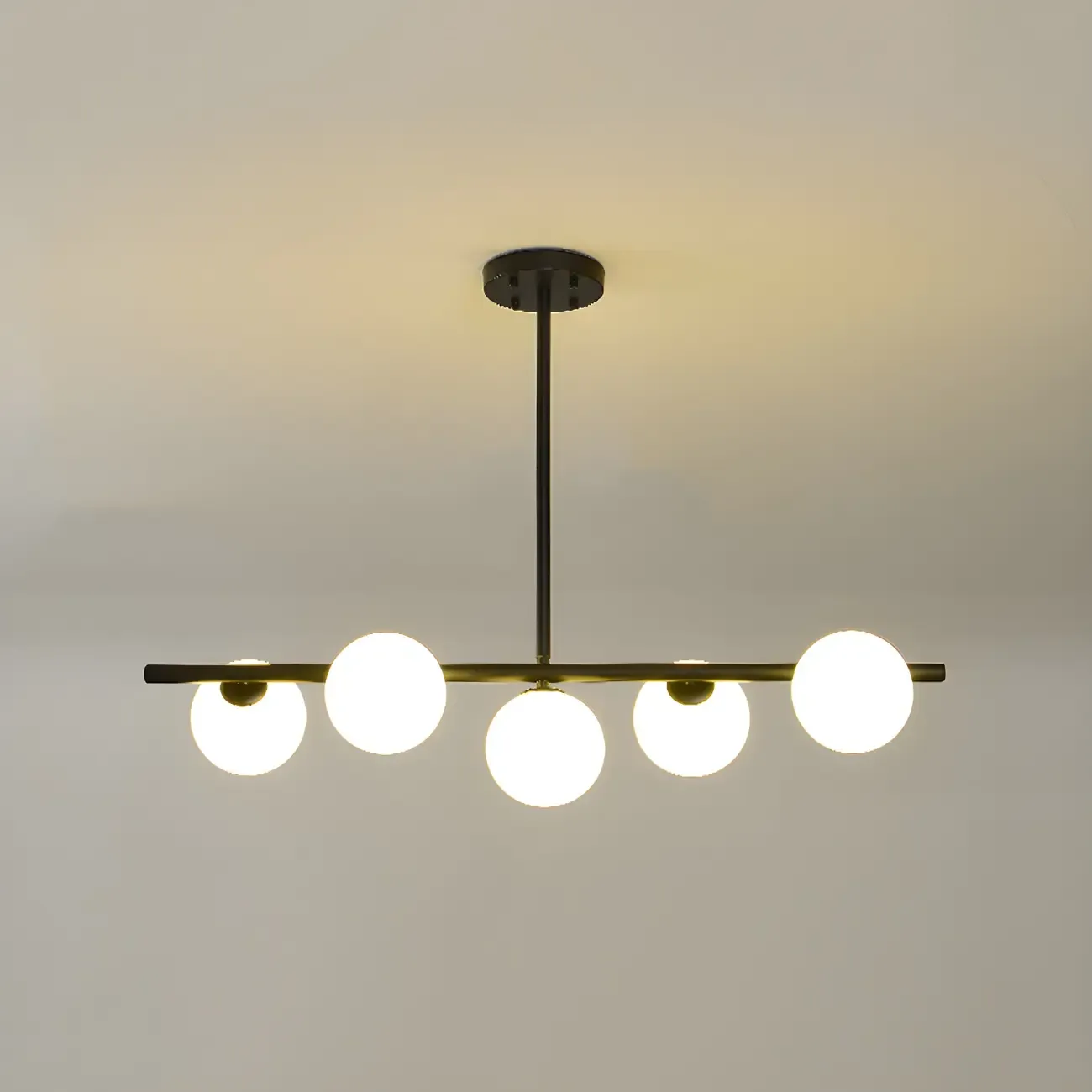 Black/Gold Glass Spherical Pendant Lights for Kitchen Image - 15