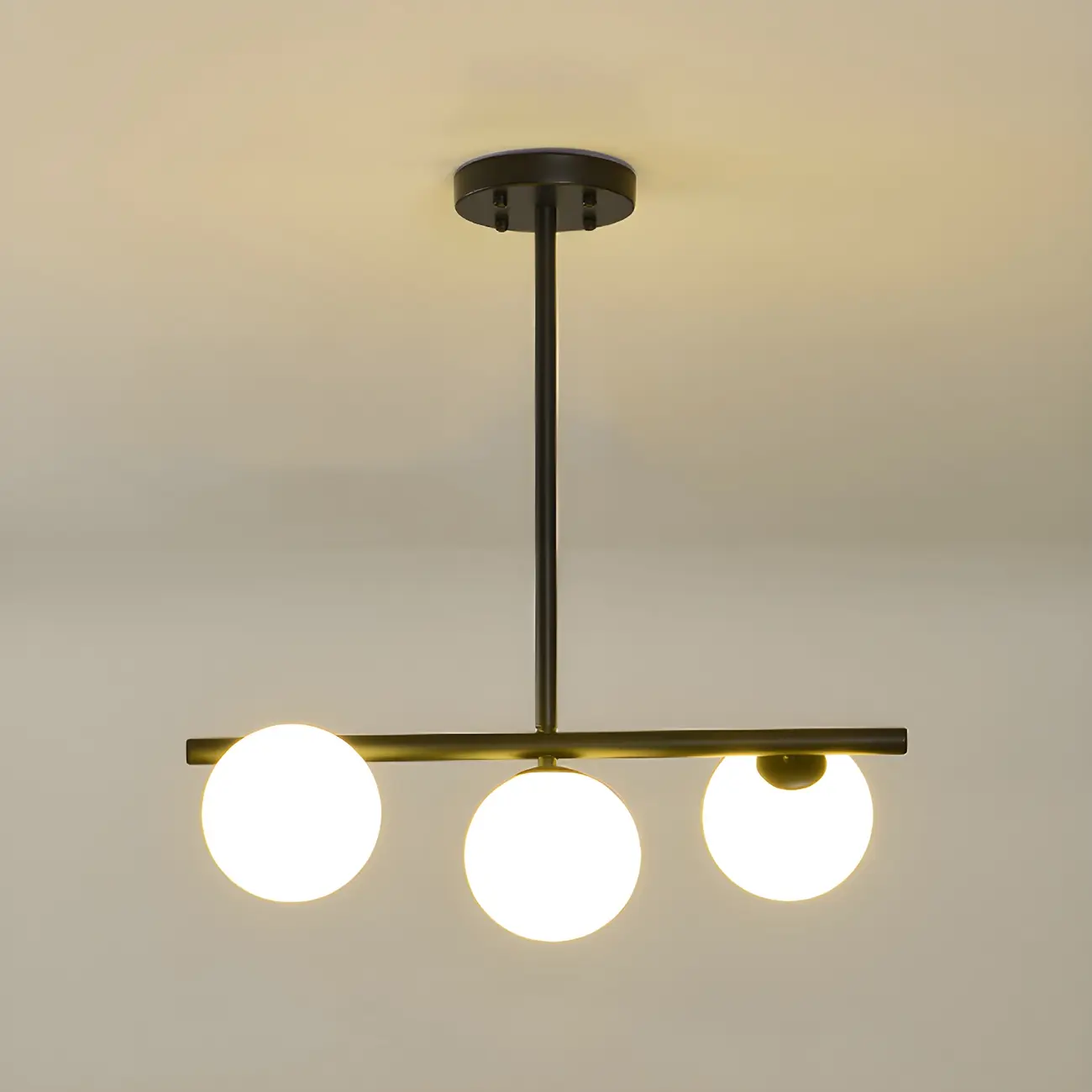 Black/Gold Glass Spherical Pendant Lights for Kitchen Image - 18 | homeyfad