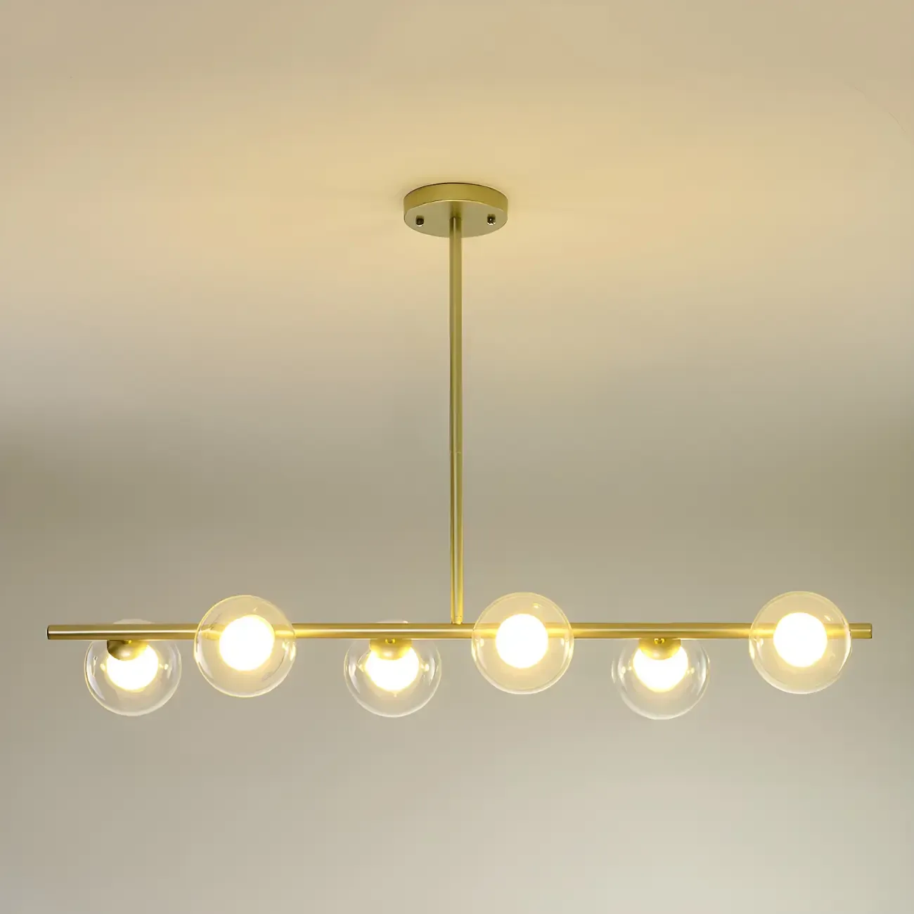 Black/Gold Glass Spherical Pendant Lights for Kitchen Image - 20