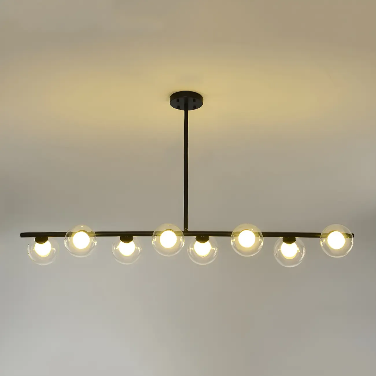 Black/Gold Glass Spherical Pendant Lights for Kitchen Image - 26