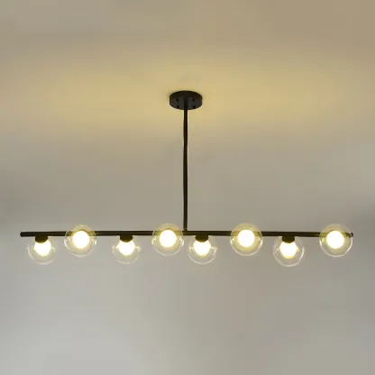 Black/Gold Glass Spherical Pendant Lights for Kitchen Image - 26