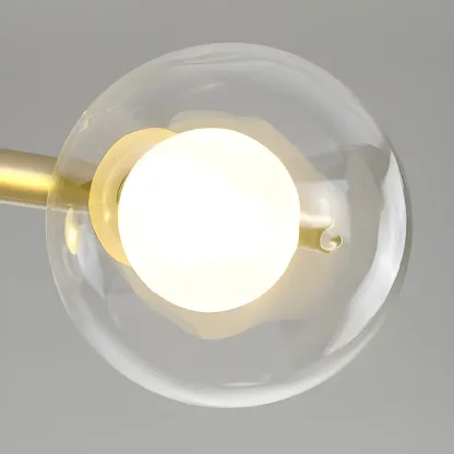 Black/Gold Glass Spherical Pendant Lights for Kitchen Image - 27