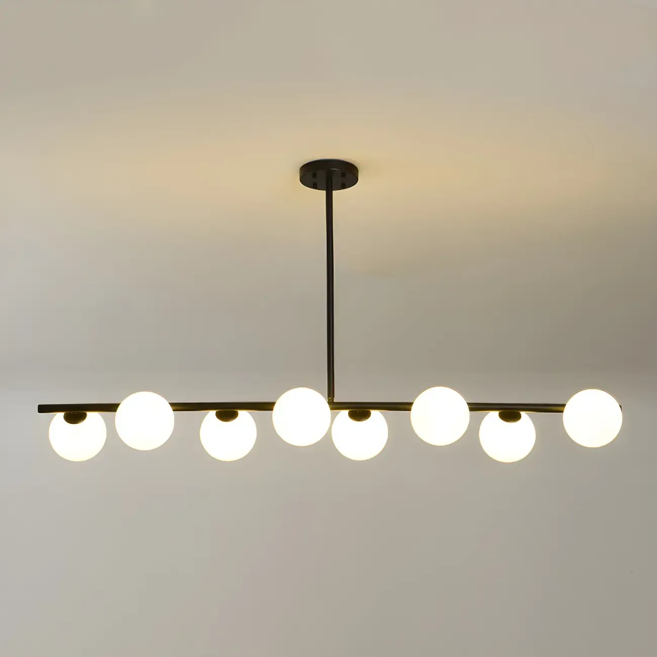 Black/Gold Glass Spherical Pendant Lights for Kitchen Image - 30