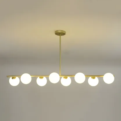 Black/Gold Glass Spherical Pendant Lights for Kitchen Image - 31