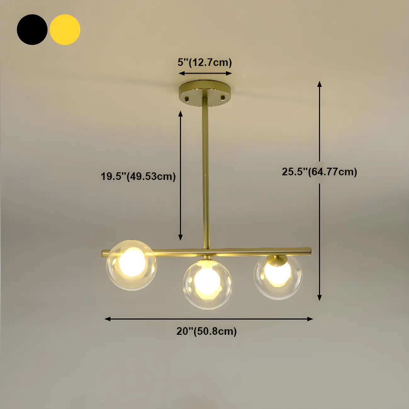 Black/Gold Glass Spherical Pendant Lights for Kitchen Image - 33 | homeyfad