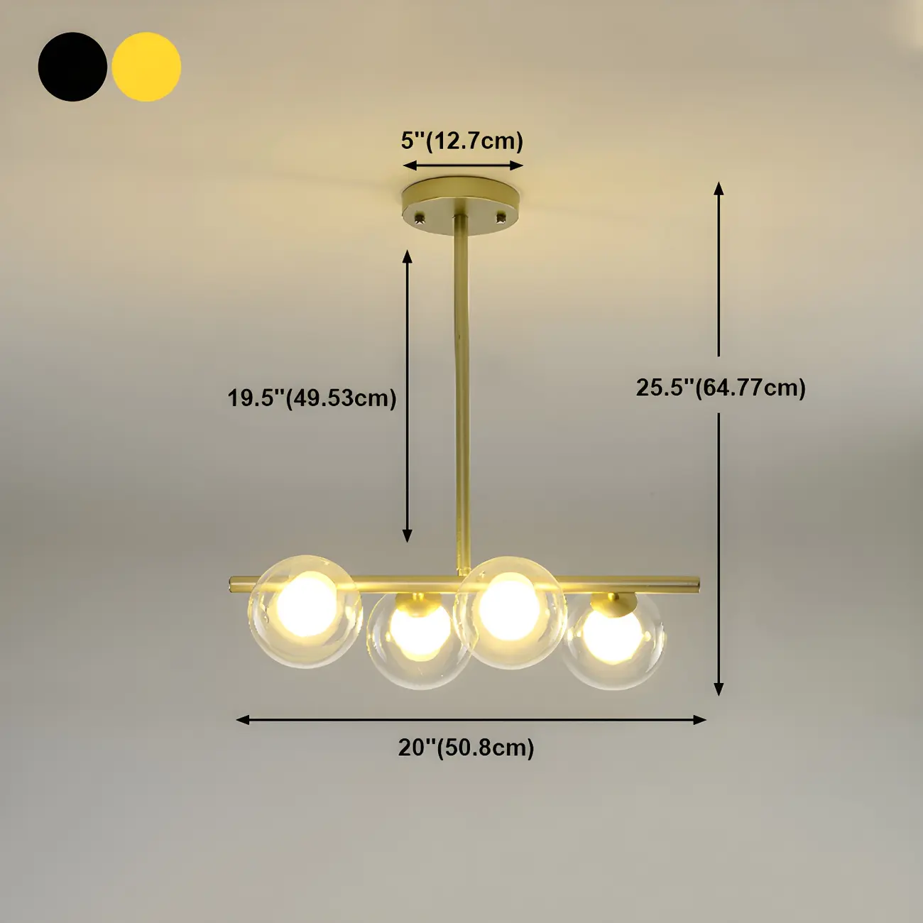 Black/Gold Glass Spherical Pendant Lights for Kitchen Image - 35 | homeyfad