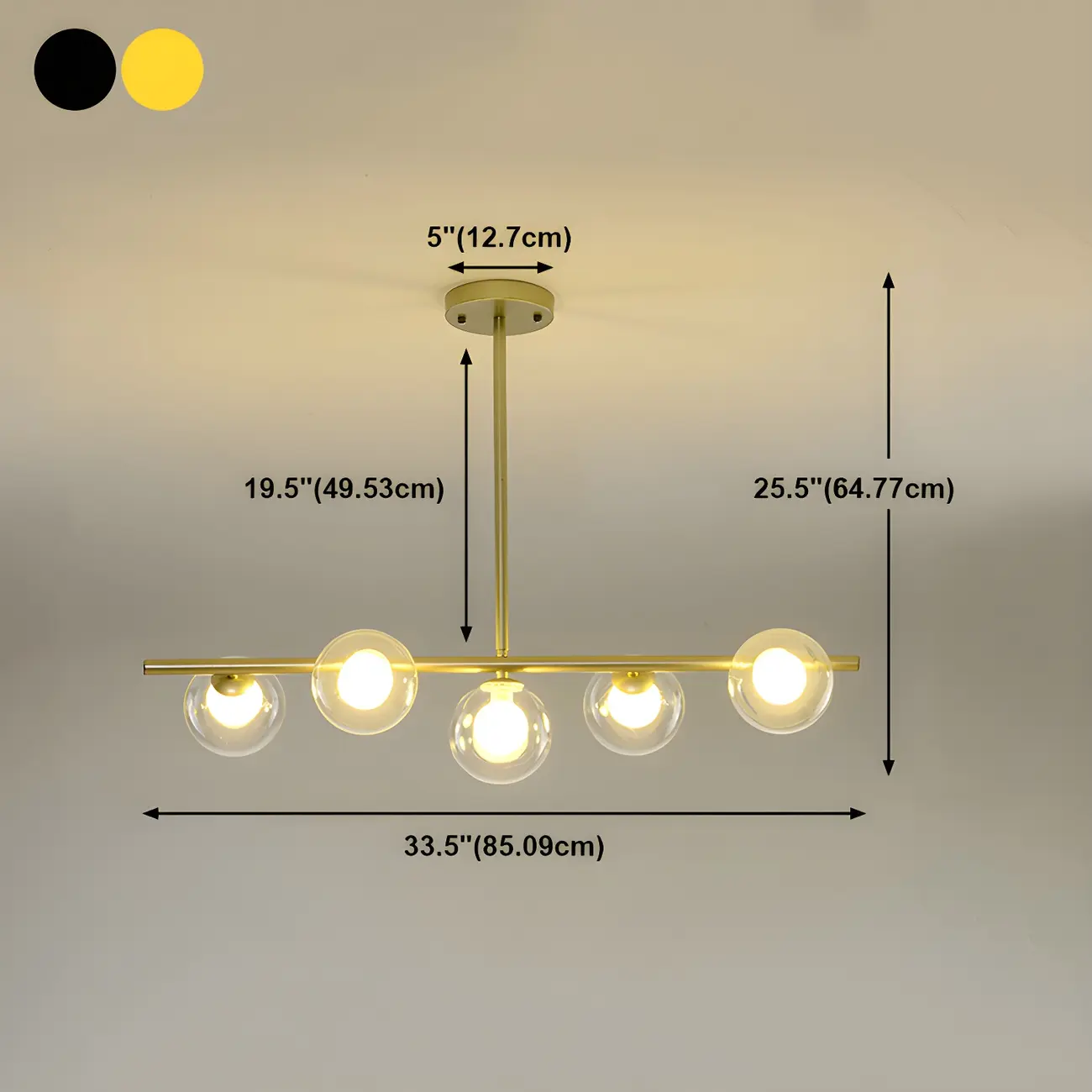 Black/Gold Glass Spherical Pendant Lights for Kitchen Image - 37 | homeyfad