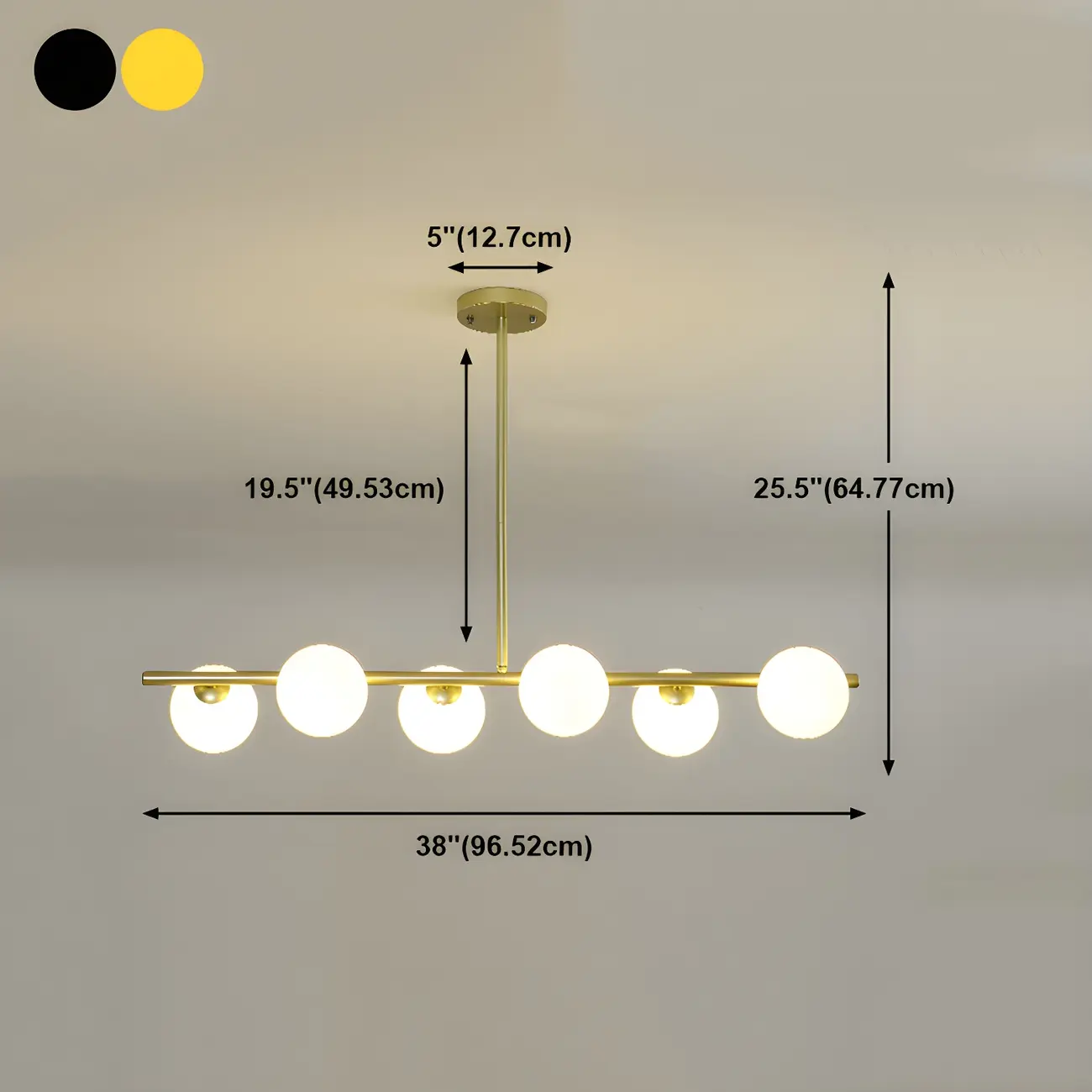 Black/Gold Glass Spherical Pendant Lights for Kitchen Image - 38 | homeyfad