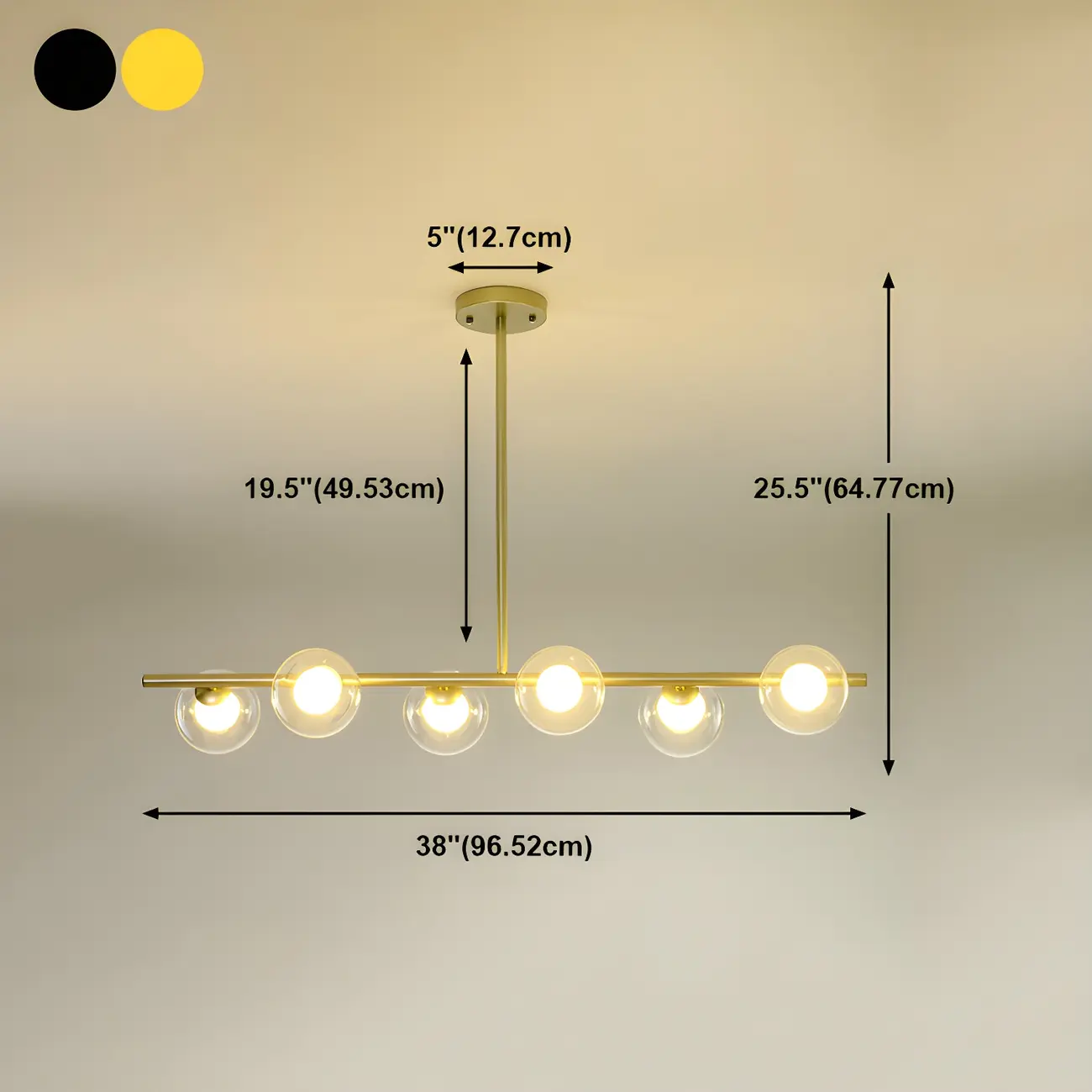 Black/Gold Glass Spherical Pendant Lights for Kitchen Image - 39 | homeyfad