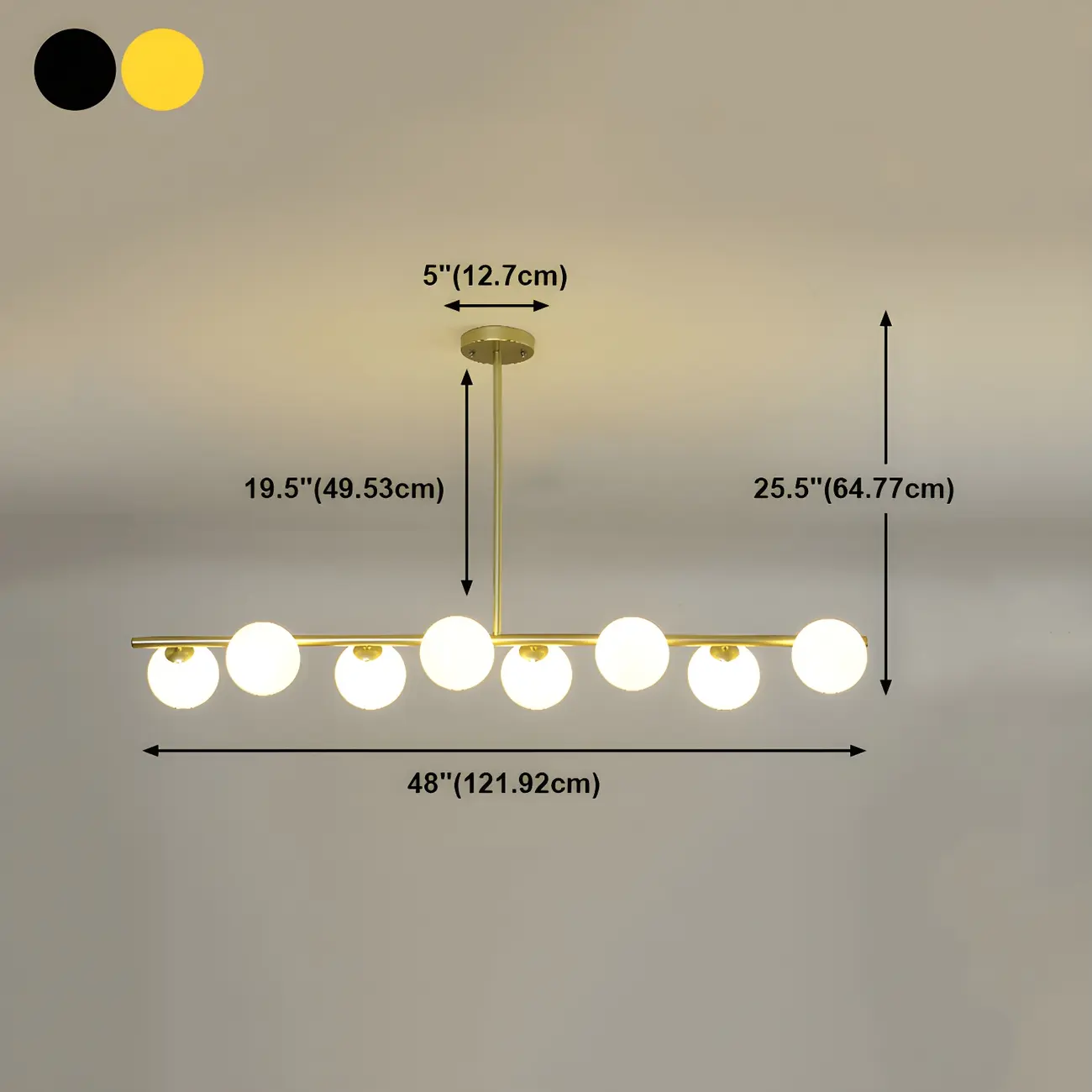 Black/Gold Glass Spherical Pendant Lights for Kitchen Image - 40 | homeyfad