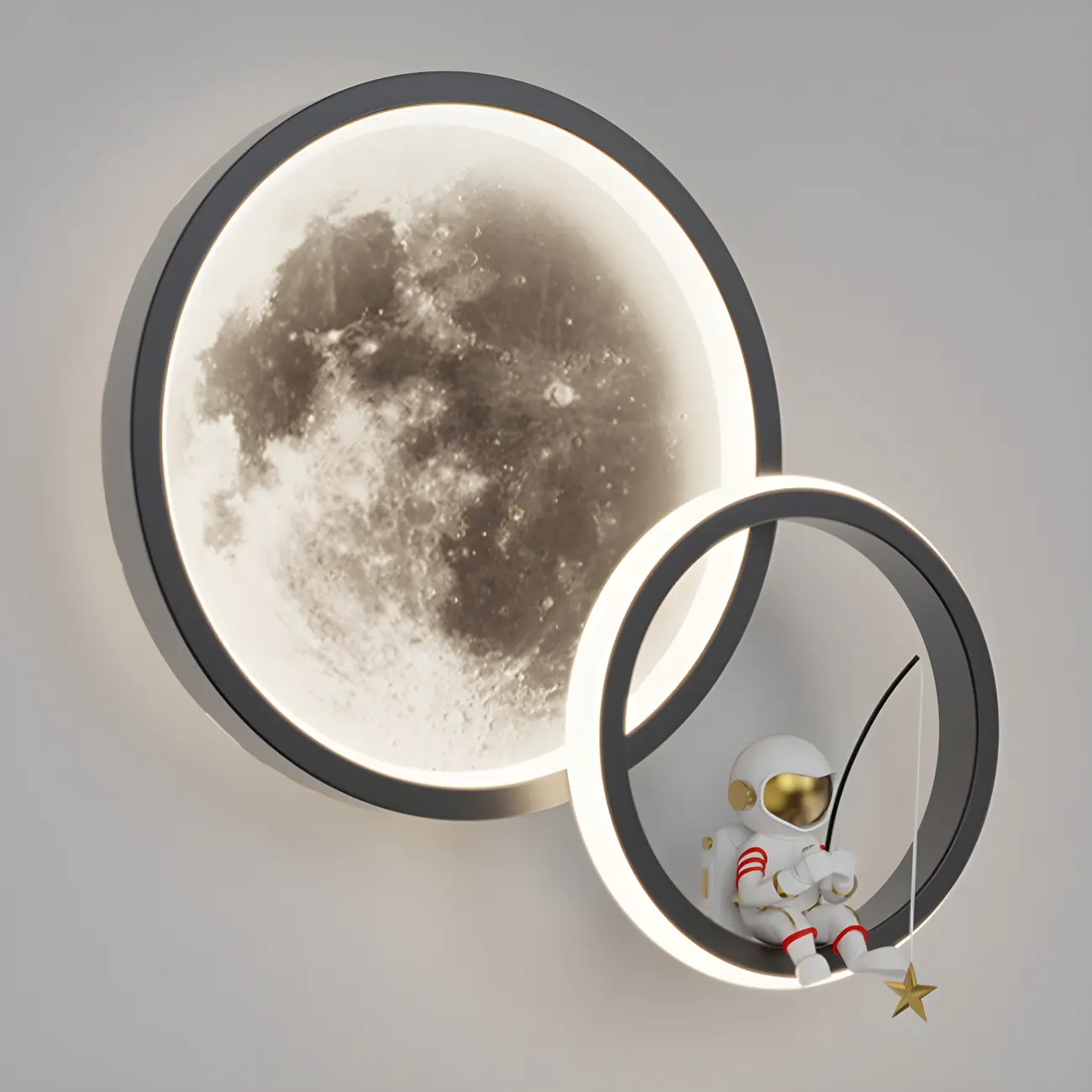 Mini Dimmable Circular LED Wall Sconce for Kids Bedroom  | homeyfad