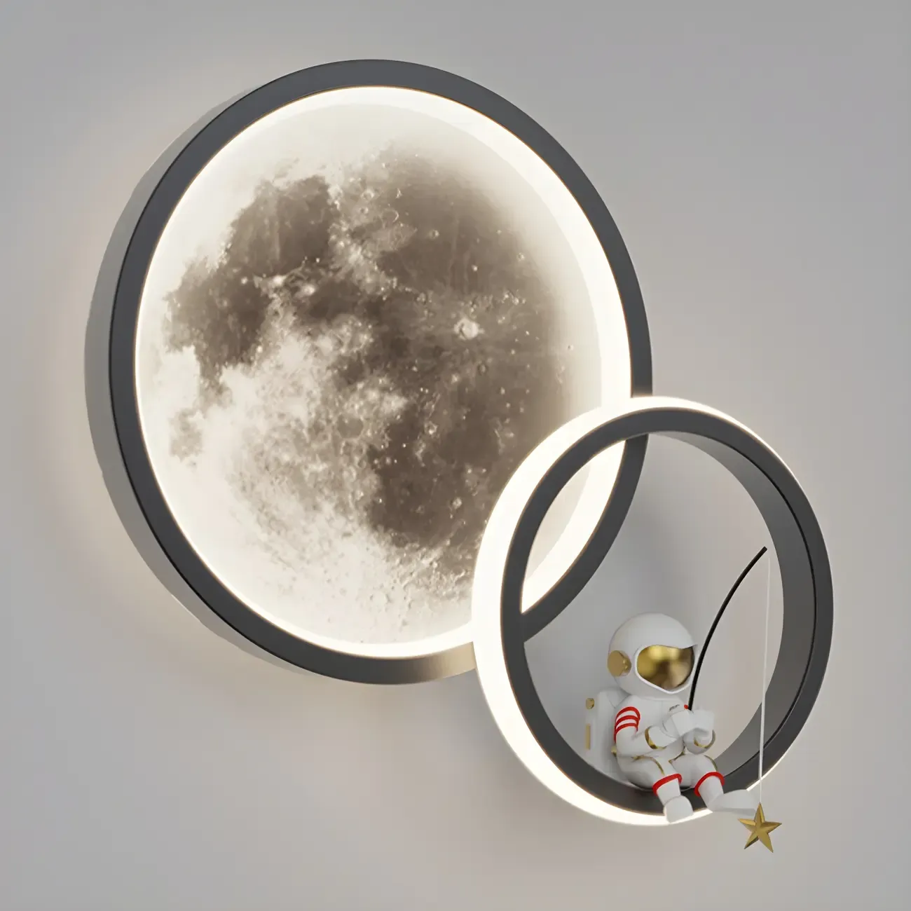 Mini Dimmable Circular LED Wall Sconce for Kids Bedroom 
