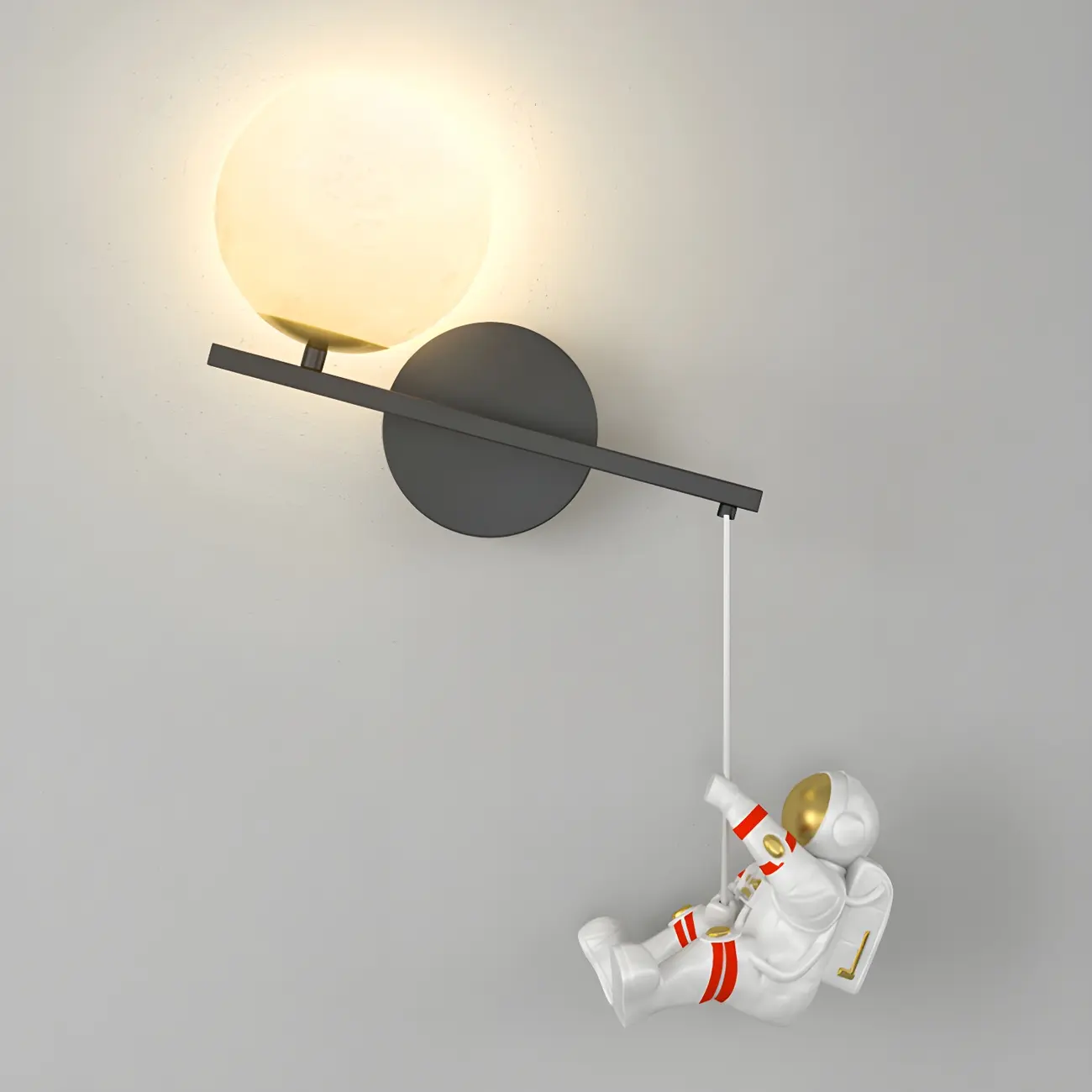 Mini Dimmable Circular LED Wall Sconce for Kids Bedroom  | homeyfad