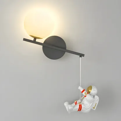 Mini Dimmable Circular LED Wall Sconce for Kids Bedroom 