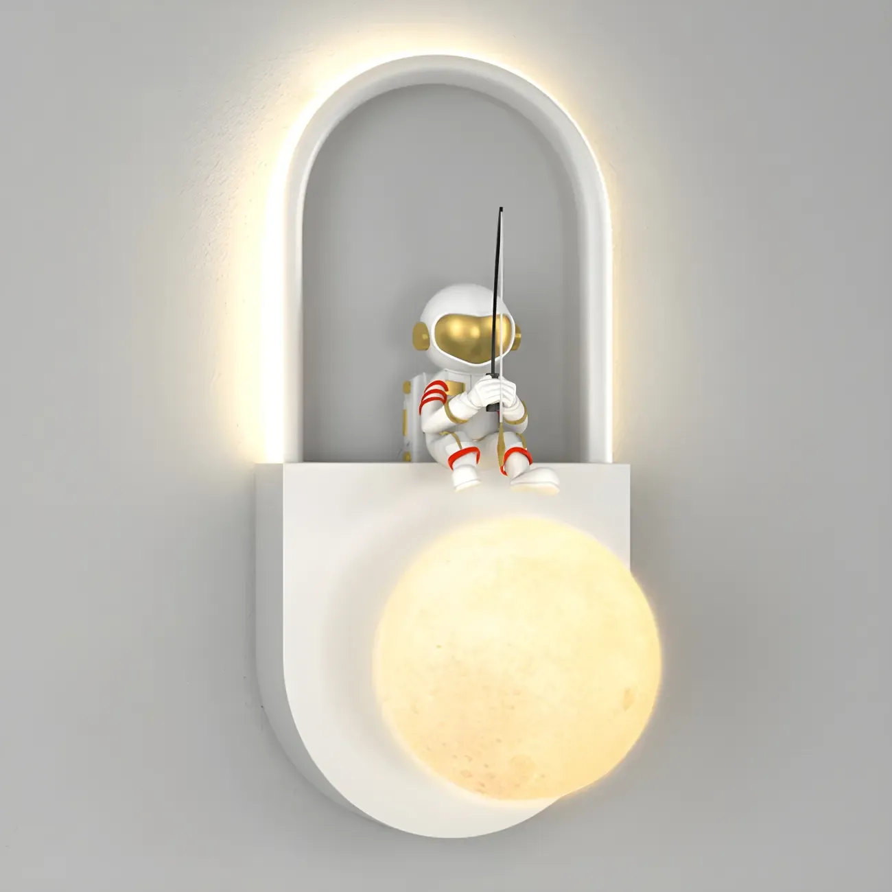 Mini Dimmable Circular LED Wall Sconce for Kids Bedroom 