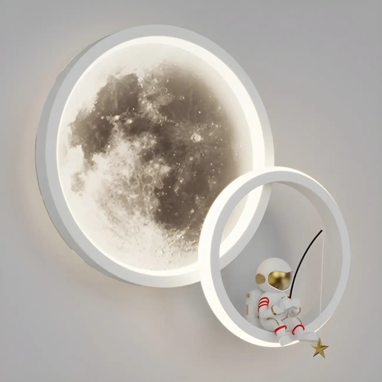 Mini Dimmable Circular LED Wall Sconce for Kids Bedroom 