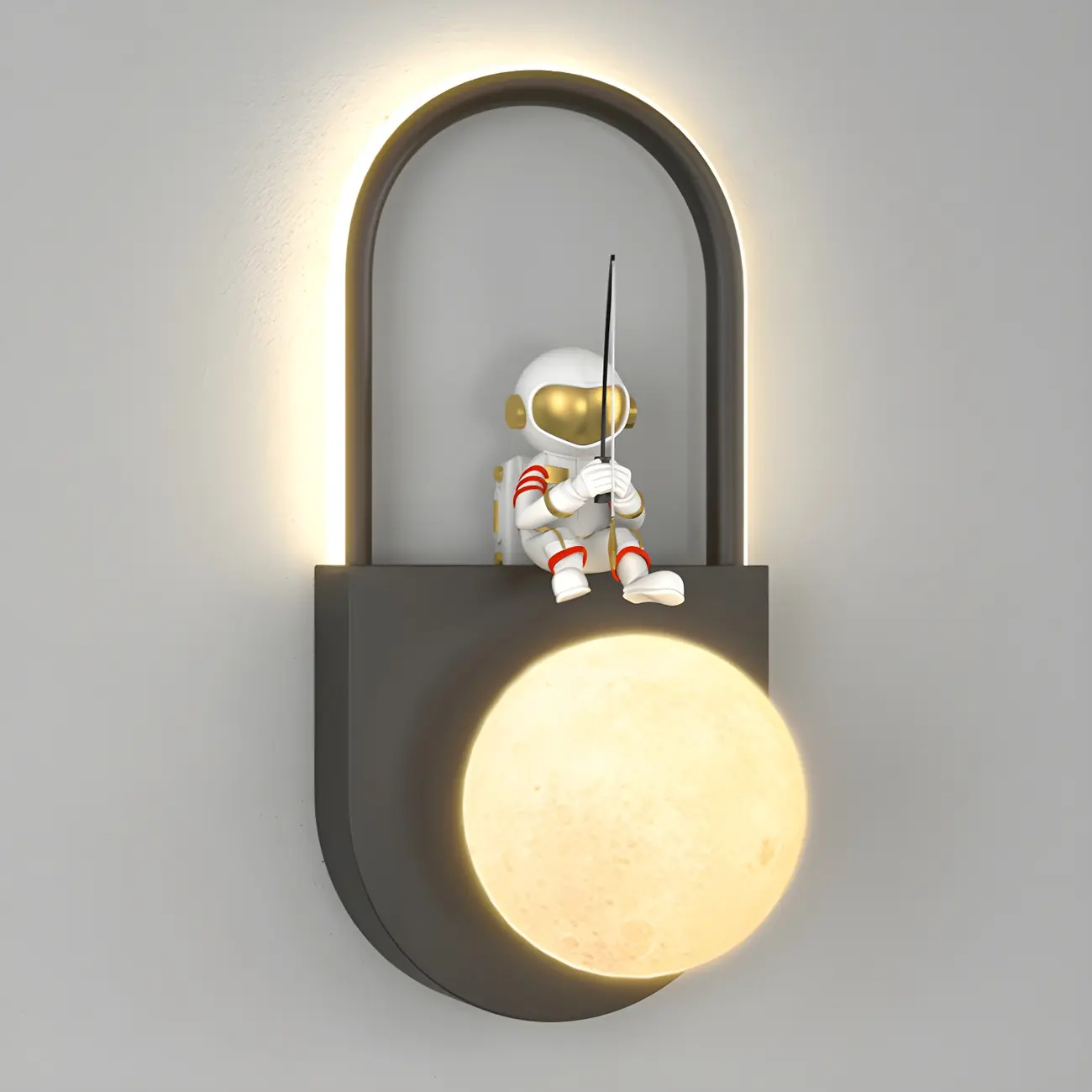 Mini Dimmable Circular LED Wall Sconce for Kids Bedroom  | homeyfad