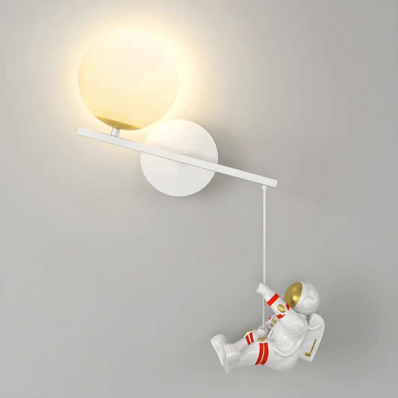 Mini Dimmable Circular LED Wall Sconce for Kids Bedroom 