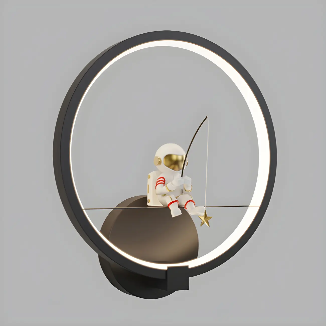 Mini Dimmable Circular LED Wall Sconce for Kids Bedroom  | homeyfad