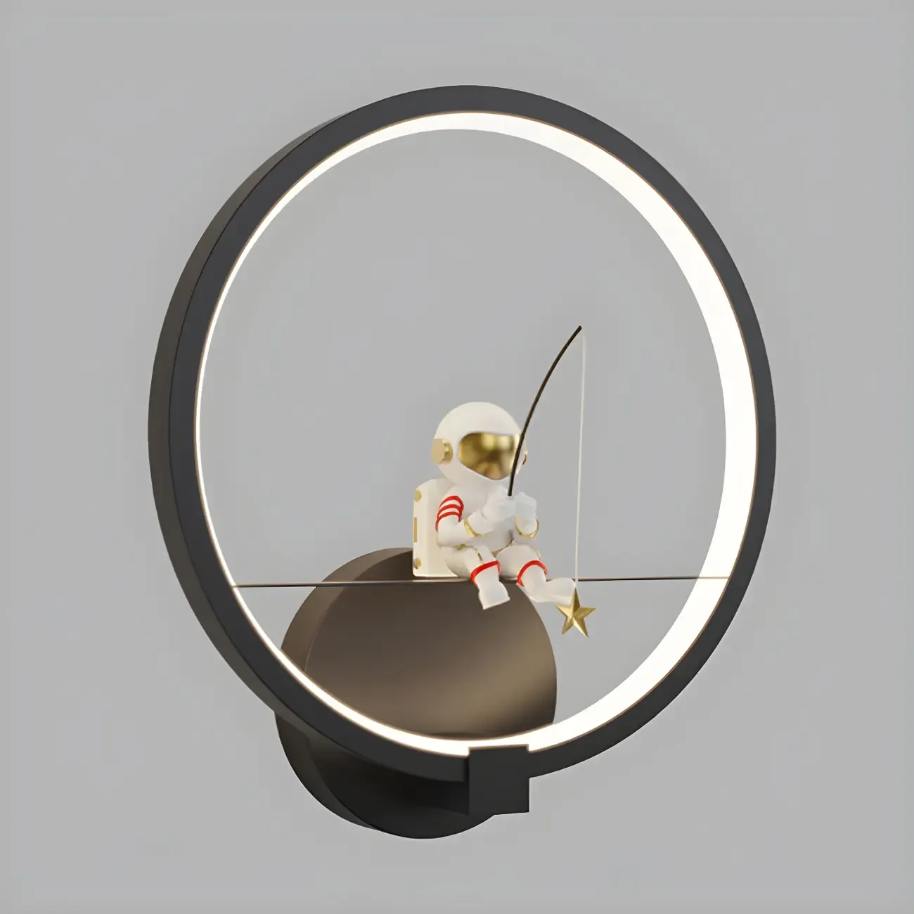 Mini Dimmable Circular LED Wall Sconce for Kids Bedroom 