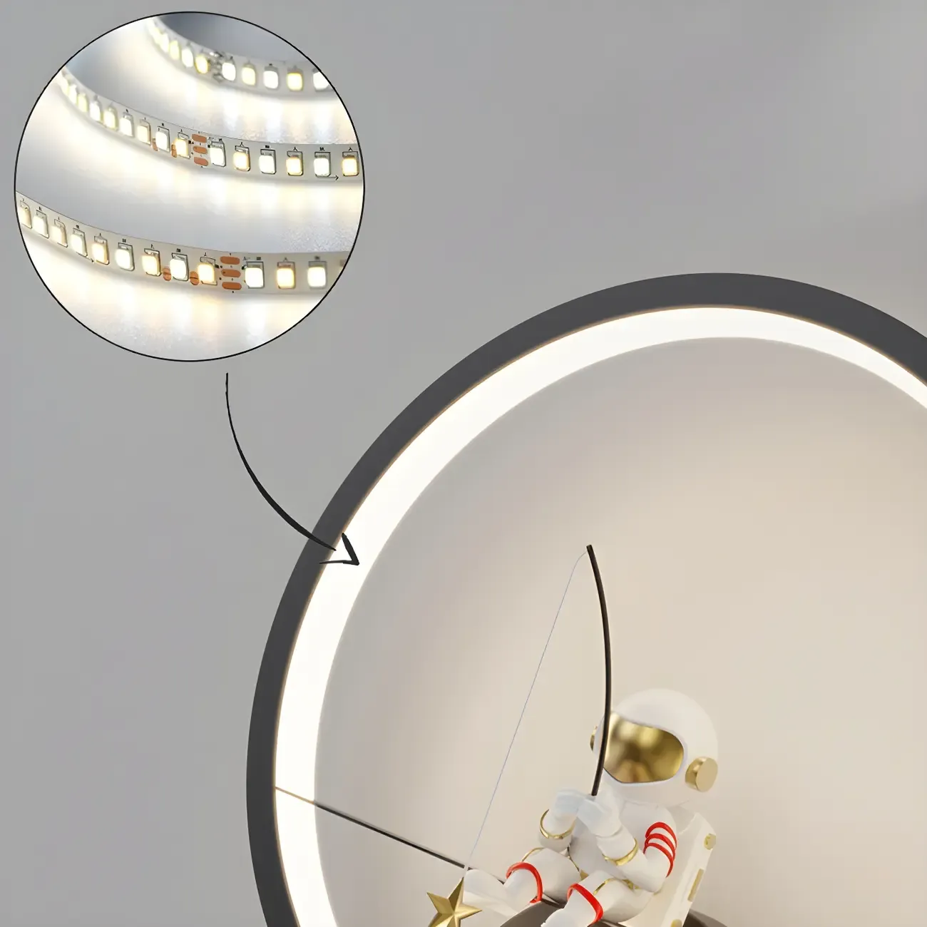 Mini Dimmable Circular LED Wall Sconce for Kids Bedroom 
