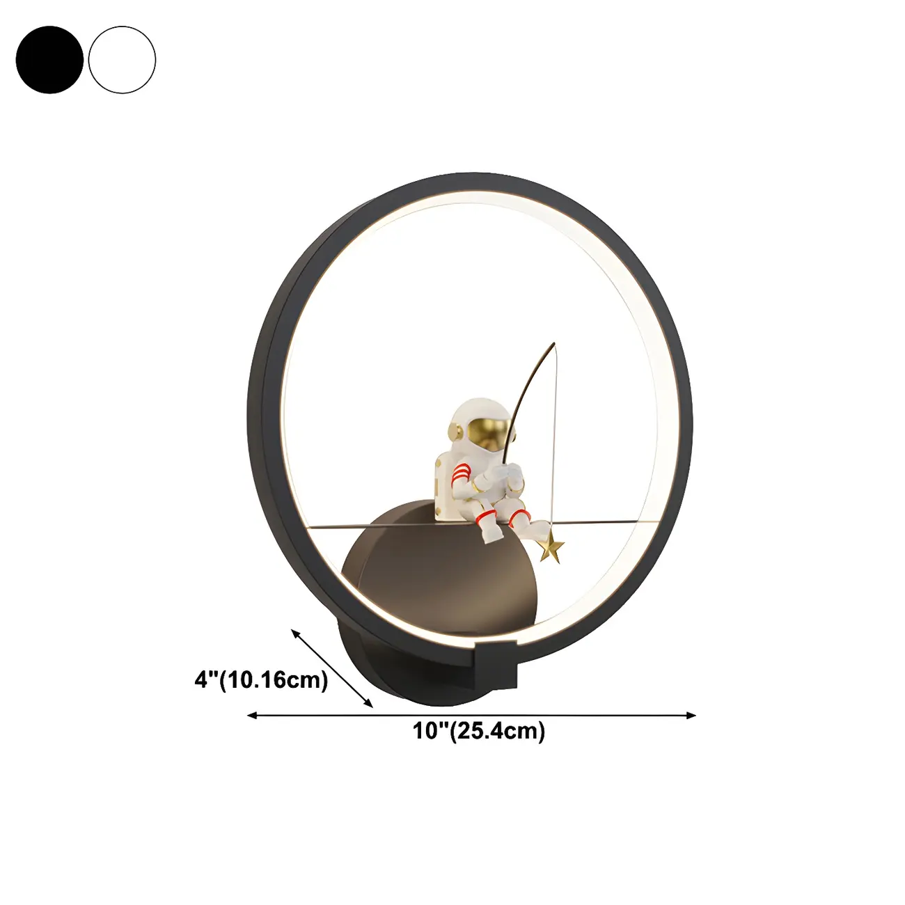 Mini Dimmable Circular LED Wall Sconce for Kids Bedroom  | homeyfad