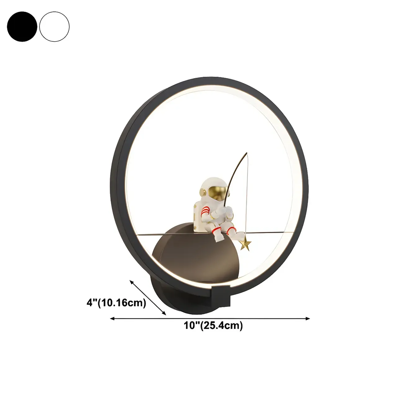 Mini Dimmable Circular LED Wall Sconce for Kids Bedroom 