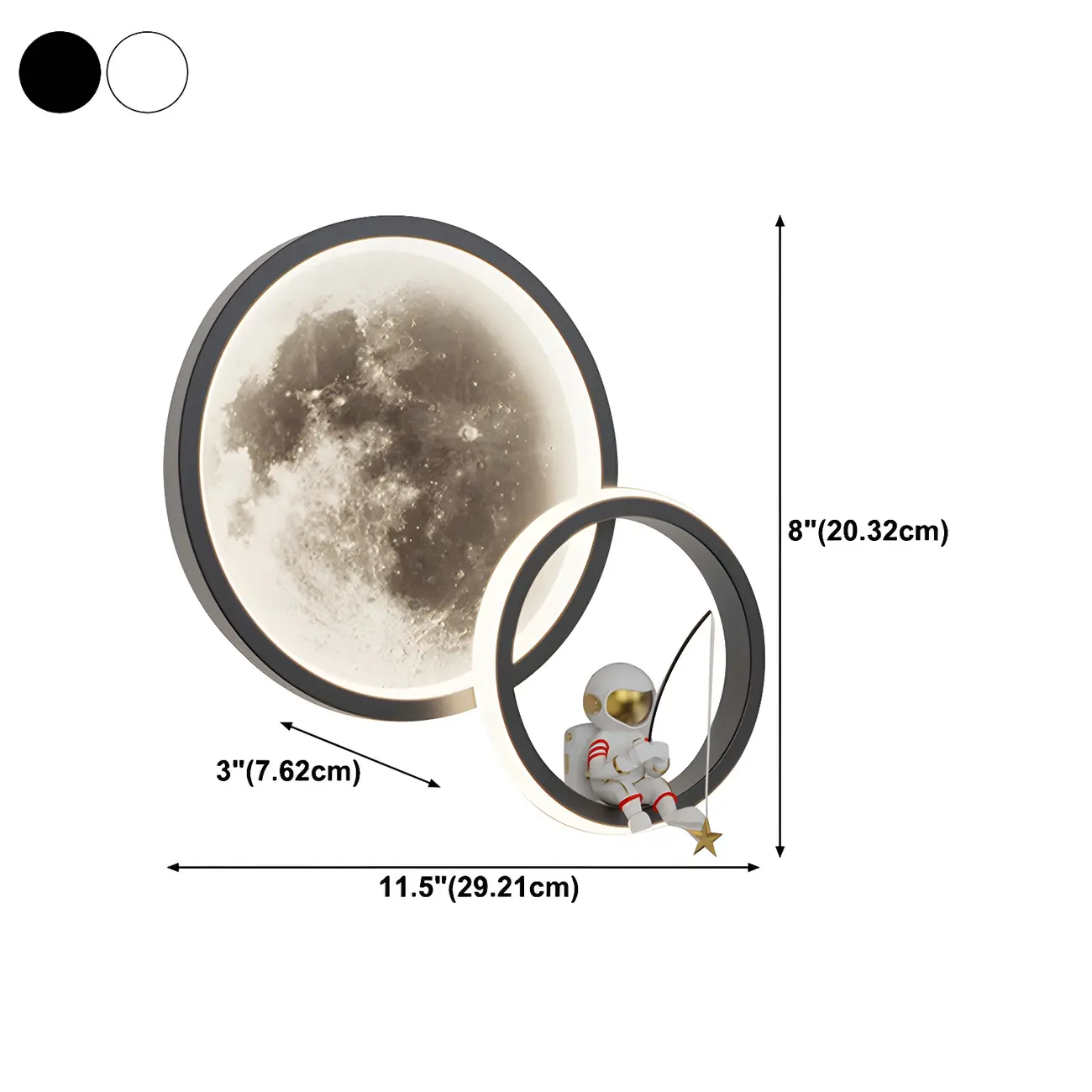 Mini Dimmable Circular LED Wall Sconce for Kids Bedroom  | homeyfad