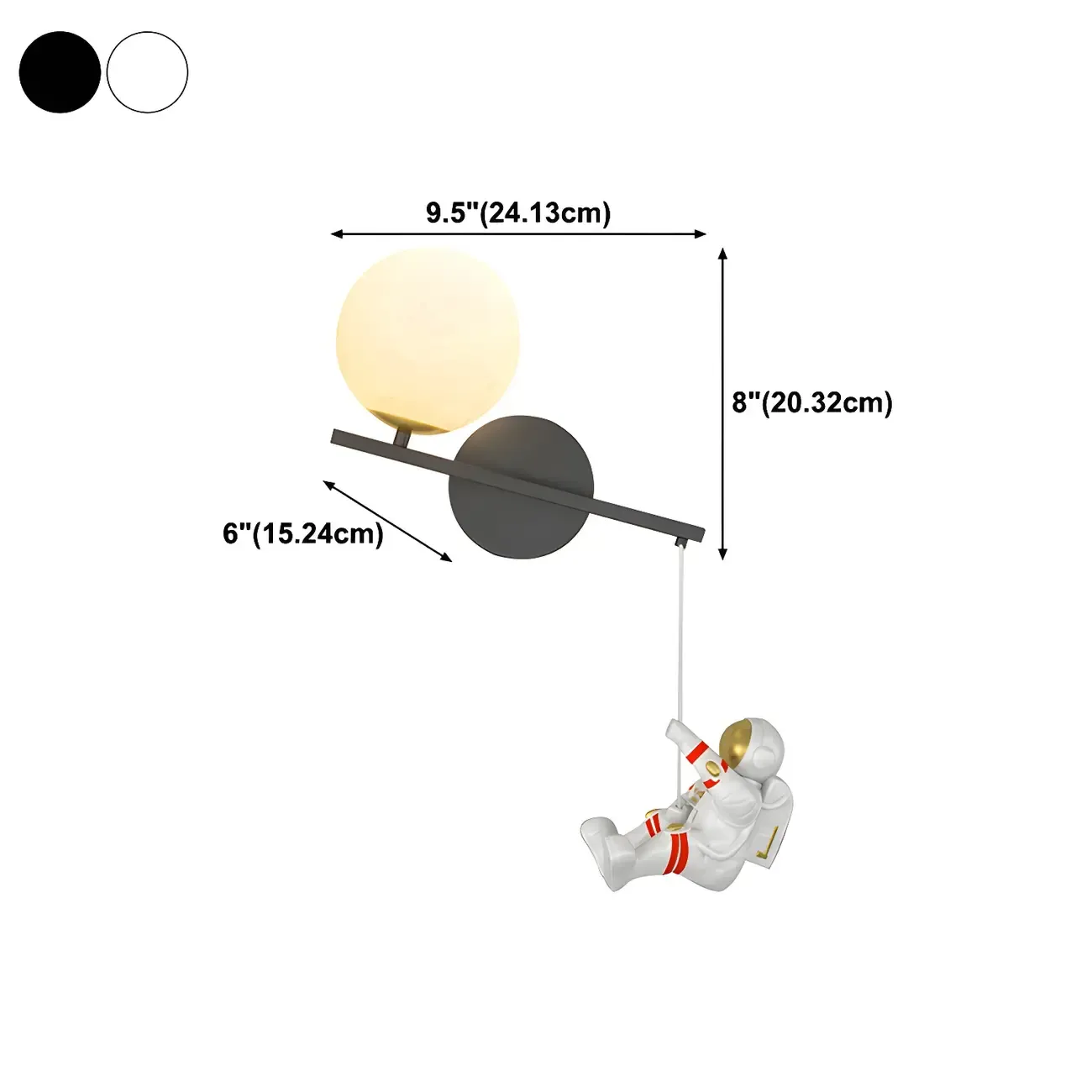 Mini Dimmable Circular LED Wall Sconce for Kids Bedroom 